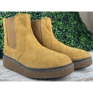 TIMBERLAND Bluebell Lane Chelsea Boot Womens 8M Brown Suede Slip-On Platform Lug